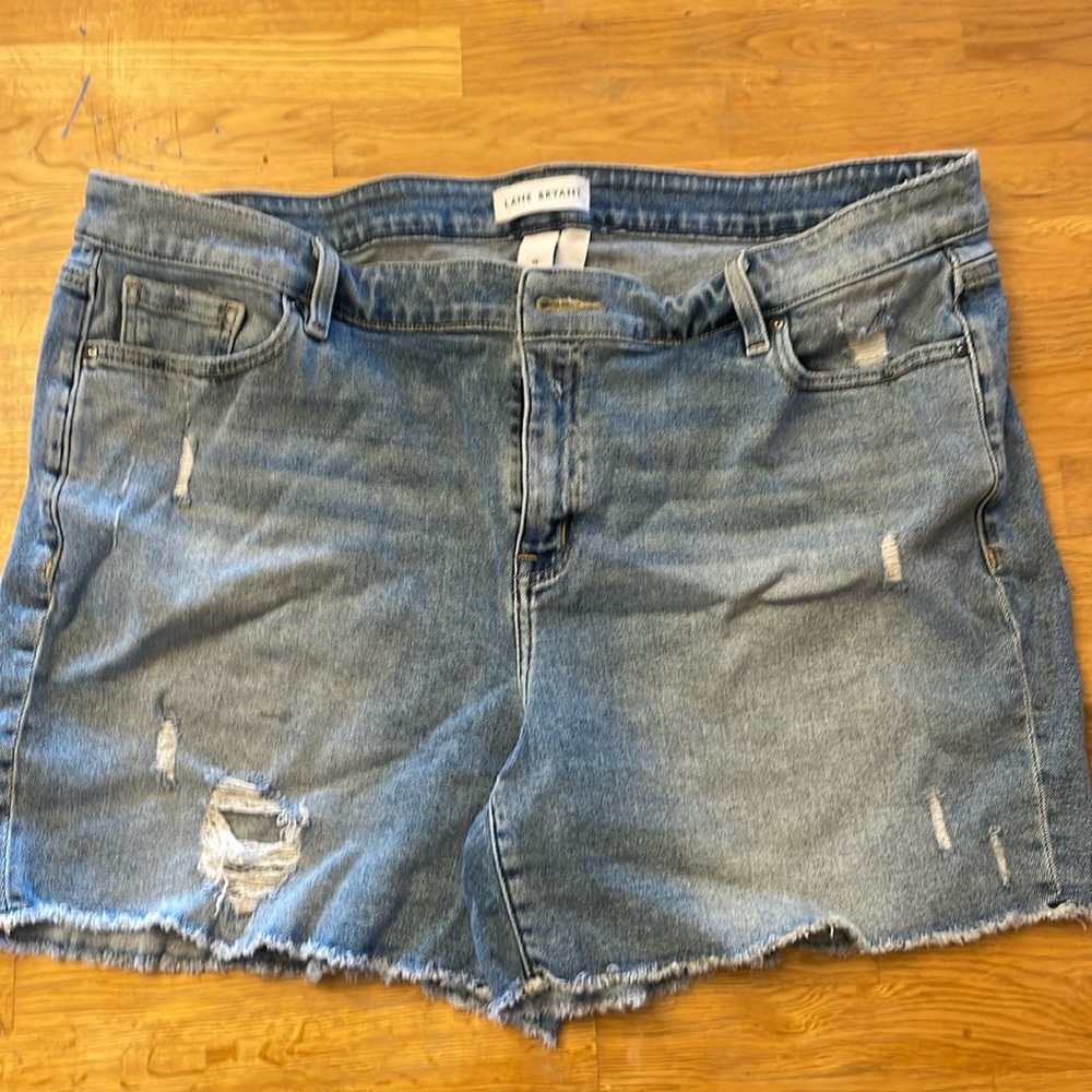 Lane Bryant Dunham distressed shorts